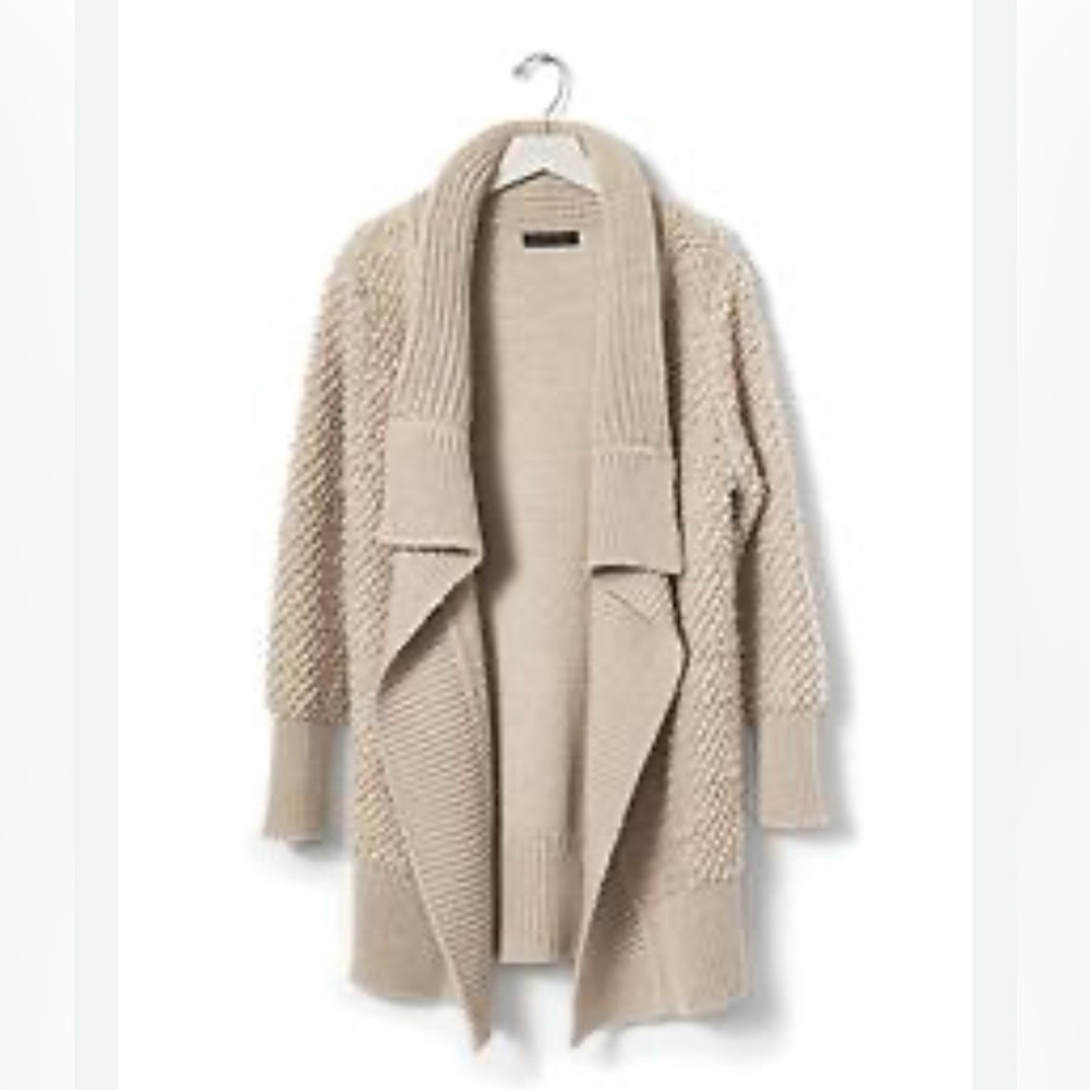 Carpet Stitch Open Cardigan